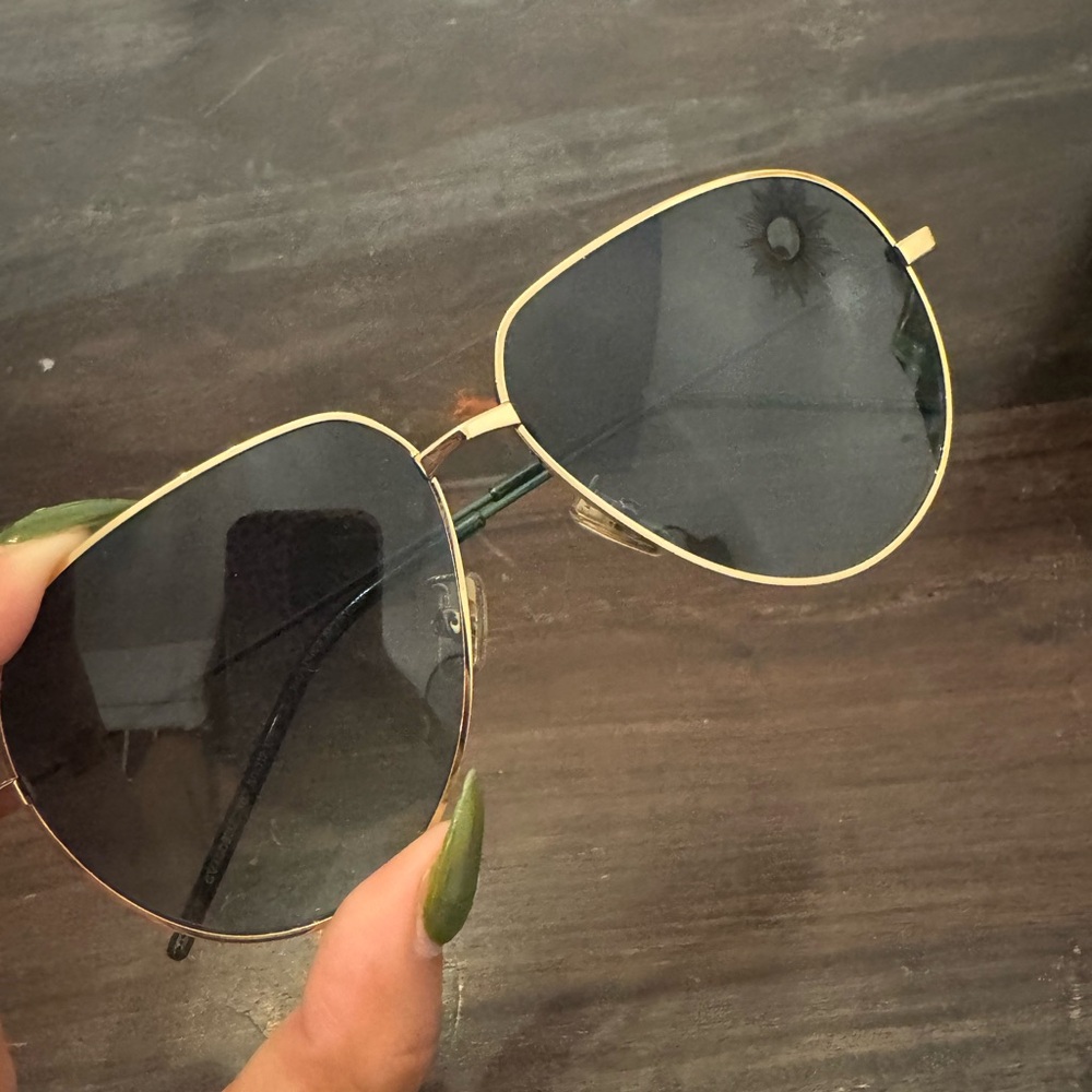 Givenchy Gold and Green Sunglasses